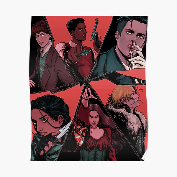 six of crows illustration (no texture) Poster