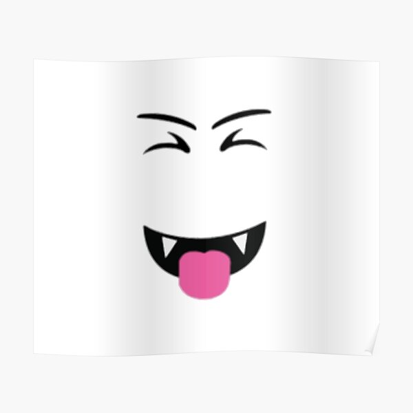 Roblox Man Face Posters Redbubble - roblox confused face