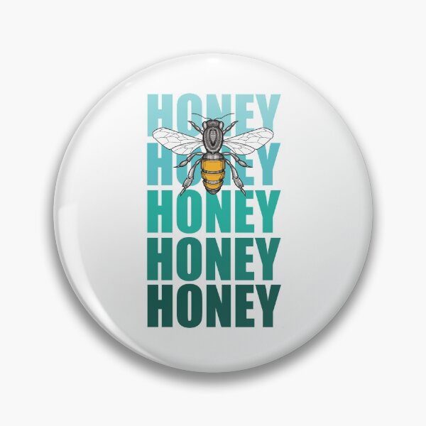 Item preview, cute wholesome bee and turquoise   honey honey lettering designed and sold by weilertsen.