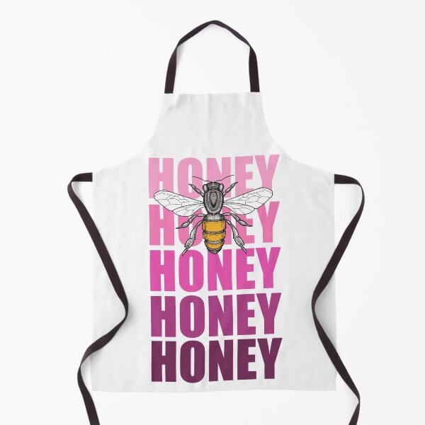 Item preview, cute wholesome bee and pink honey honey lettering designed and sold by weilertsen.