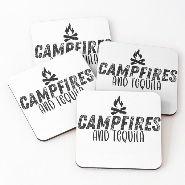 Artikelvorschau, Campfires And Tequila - Funny Camping entworfen und verkauft von cannabipedia420.