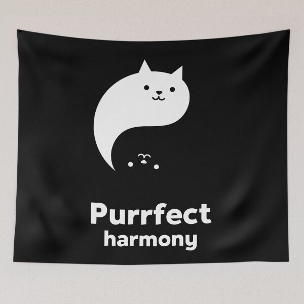 Item preview, Purrrfect Harmony Cute Cat Yin Yang designed and sold by WPahat.