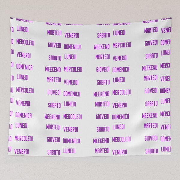 Item preview, Italian days of the week for your planner and journal in purple - giorni della settimana in italiano: lunedi, martedi, mercoledi, giovedi, venerdi, sabato, domenica designed and sold by meraviglioso.