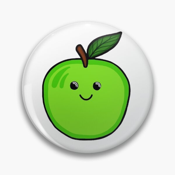 Item preview, Happy And Adorable Green Apple, Cute Fruit designed and sold by Barolina.