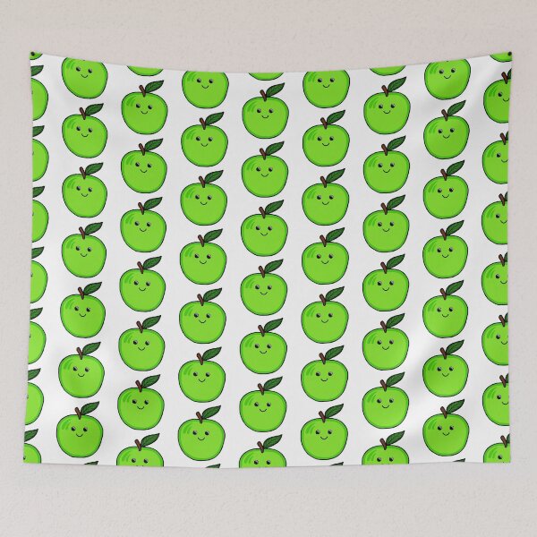 Item preview, Happy And Adorable Green Apple, Cute Fruit designed and sold by Barolina.