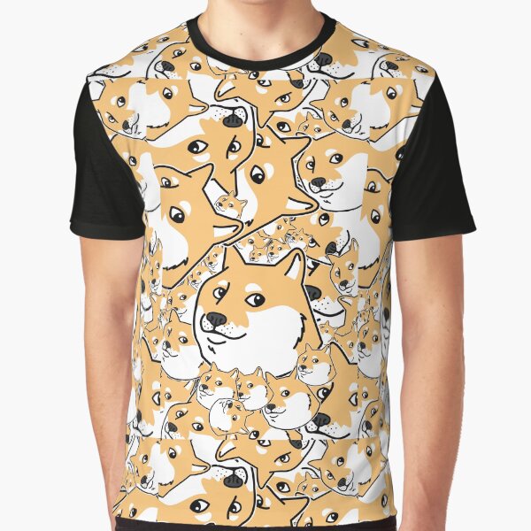 Vista previa del artículo con la obra «Lotes Doge Shiba Cheems Meme Funny Doge Pattern», diseñado y vendido por DanVsPOD.