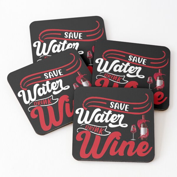 Item preview, Save Water Drink Wine funny wine quote designed and sold by DesignHouse07.
