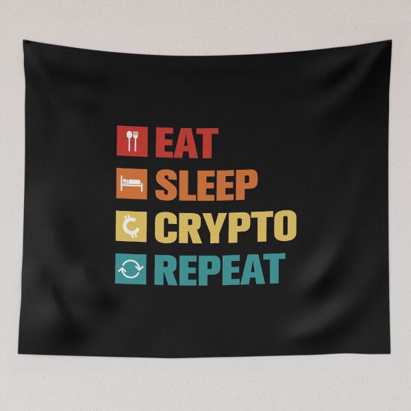 Item preview, Eat Sleep Crypto Repeat designed and sold by ShaykhUmer.