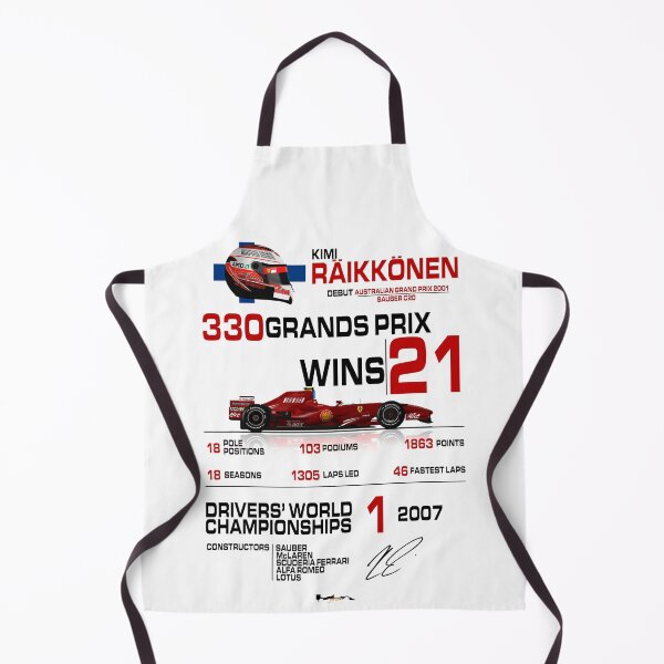 Item preview, Kimi Raikkonen - F1 Stats with car & helmet design designed and sold by JageOwen.