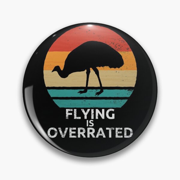 Item preview, Emu Bird Retro Vintage Flying Is Overrated Australia Emu Gift designed and sold by leofel.
