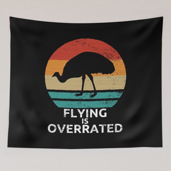 Item preview, Emu Bird Retro Vintage Flying Is Overrated Australia Emu Gift designed and sold by leofel.