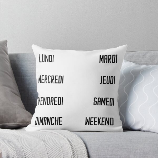 Item preview, French days of the week for your planner and journal in black - jours de la semaine en français: lundi, mardi, mercredi, jeudi, vendredi, samedi, dimanche designed and sold by meraviglioso.