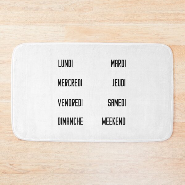 Item preview, French days of the week for your planner and journal in black - jours de la semaine en français: lundi, mardi, mercredi, jeudi, vendredi, samedi, dimanche designed and sold by meraviglioso.