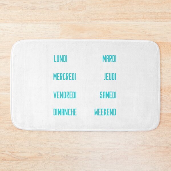 Item preview, French days of the week for your planner and journal in teal aqua, sarcelle - jours de la semaine en français: lundi, mardi, mercredi, jeudi, vendredi, samedi, dimanche designed and sold by meraviglioso.