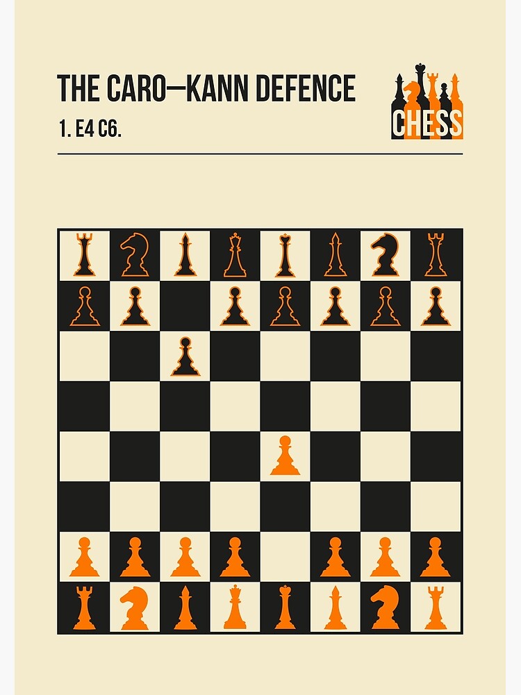 Chess The Caro Kann Defence Minimalistic Book Cover Art