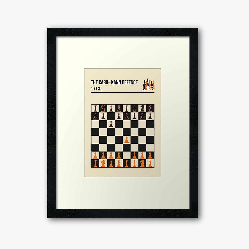 Chess The Caro Kann Defence Minimalistic Book Cover Art - Chess