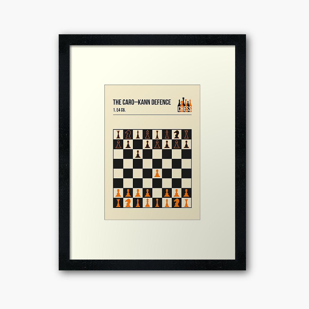 Chess The Caro Kann Defence Minimalistic Book Cover Art