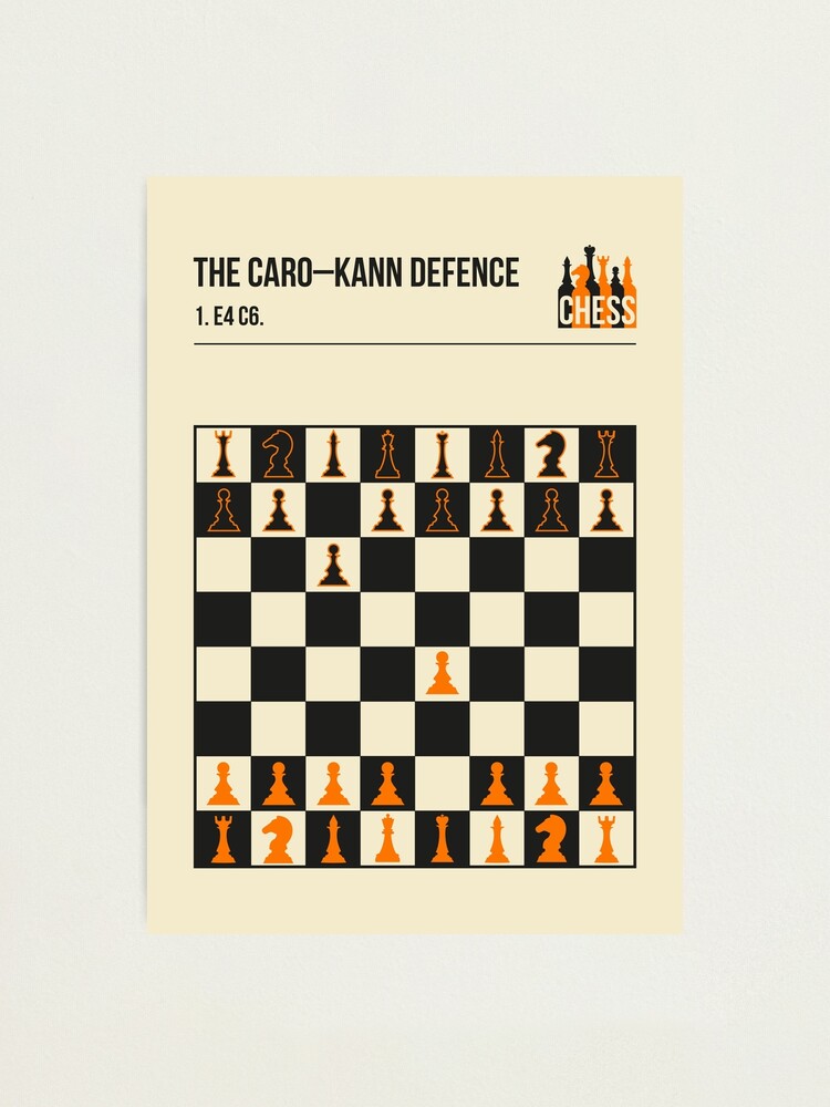 Chess The Caro Kann Defence Minimalistic Book Cover Art