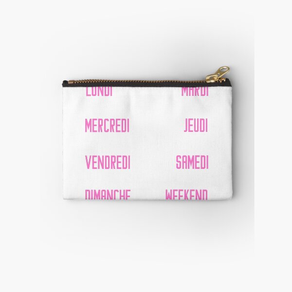 Item preview, French days of the week for your planner and journal in pink, rose - jours de la semaine en français: lundi, mardi, mercredi, jeudi, vendredi, samedi, dimanche designed and sold by meraviglioso.