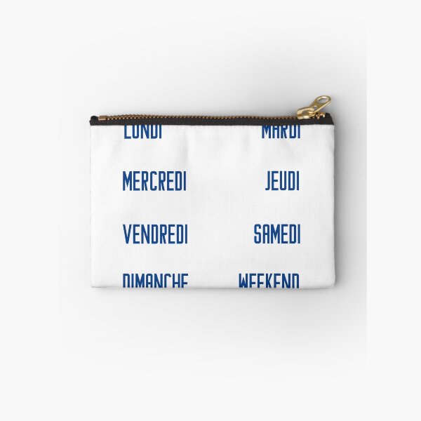 Item preview, French days of the week for your planner and journal in blue, bleue - jours de la semaine en français: lundi, mardi, mercredi, jeudi, vendredi, samedi, dimanche designed and sold by meraviglioso.