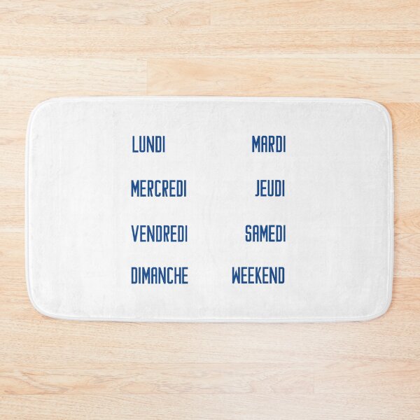 Item preview, French days of the week for your planner and journal in blue, bleue - jours de la semaine en français: lundi, mardi, mercredi, jeudi, vendredi, samedi, dimanche designed and sold by meraviglioso.