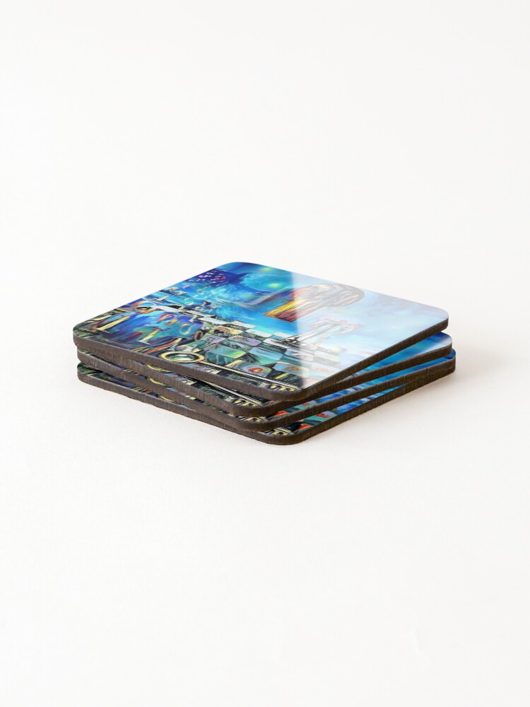 Thumbnail 4 of 5, Coasters (Set of 4), Keyhole and binary code designed and sold by rolffimages.
