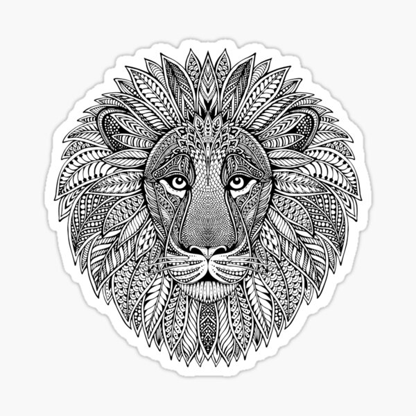Wild Artistic Lion from Africa Sticker