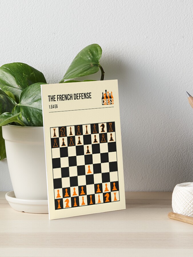 Chess The French Defence Minimalistic book cover chess opening art. |  Spiral Notebook