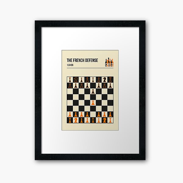 Chess The French Defence Minimalistic book cover chess opening art. |  Spiral Notebook