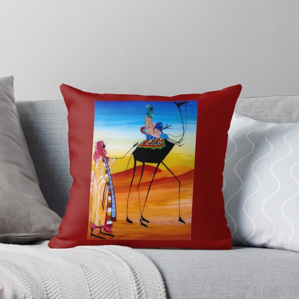 Artikelvorschau, African painting of nomads - Print entworfen und verkauft von WonderMeMosaics.