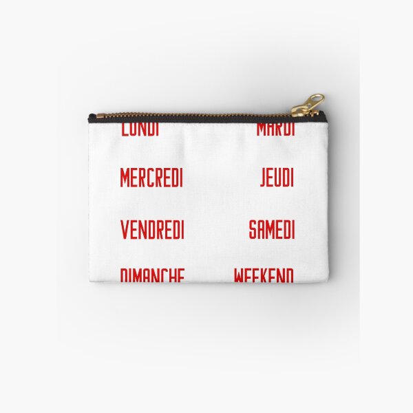 Item preview, French days of the week for your planner and journal in red, rouge - jours de la semaine en français: lundi, mardi, mercredi, jeudi, vendredi, samedi, dimanche designed and sold by meraviglioso.