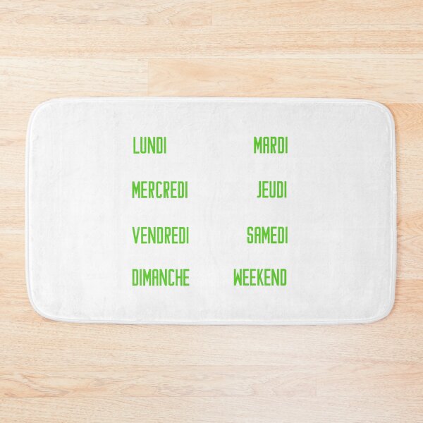 Item preview, French days of the week for your planner and journal in green, verte - jours de la semaine en français: lundi, mardi, mercredi, jeudi, vendredi, samedi, dimanche designed and sold by meraviglioso.
