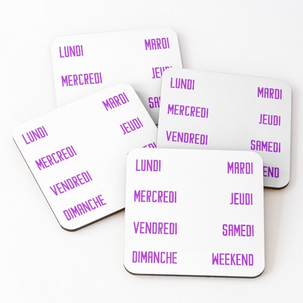 Item preview, French days of the week for your planner and journal in purple, mauve - jours de la semaine en français: lundi, mardi, mercredi, jeudi, vendredi, samedi, dimanche designed and sold by meraviglioso.