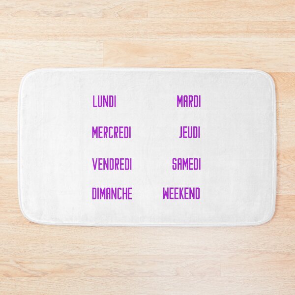 Item preview, French days of the week for your planner and journal in purple, mauve - jours de la semaine en français: lundi, mardi, mercredi, jeudi, vendredi, samedi, dimanche designed and sold by meraviglioso.