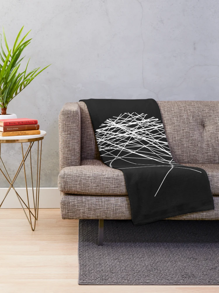 Thumbnail 2 of 6, Throw Blanket, ABSTRACT LINES designed and sold by azified.