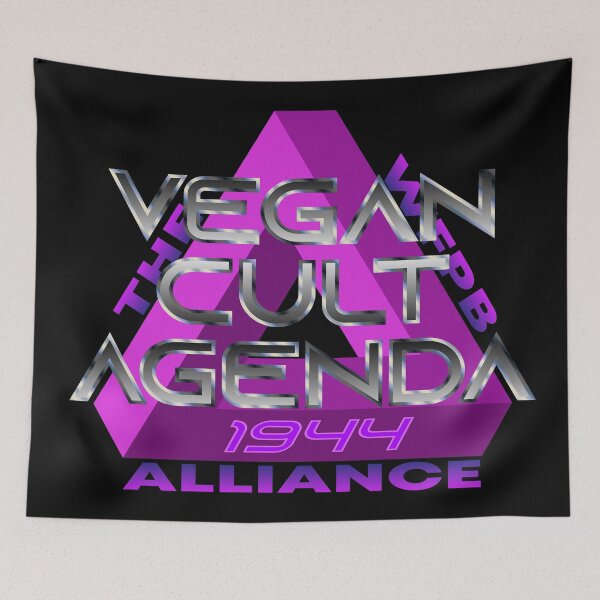 Item preview, Vegan cult agenda the WFPB alliance 2 - black BG designed and sold by reIntegration.
