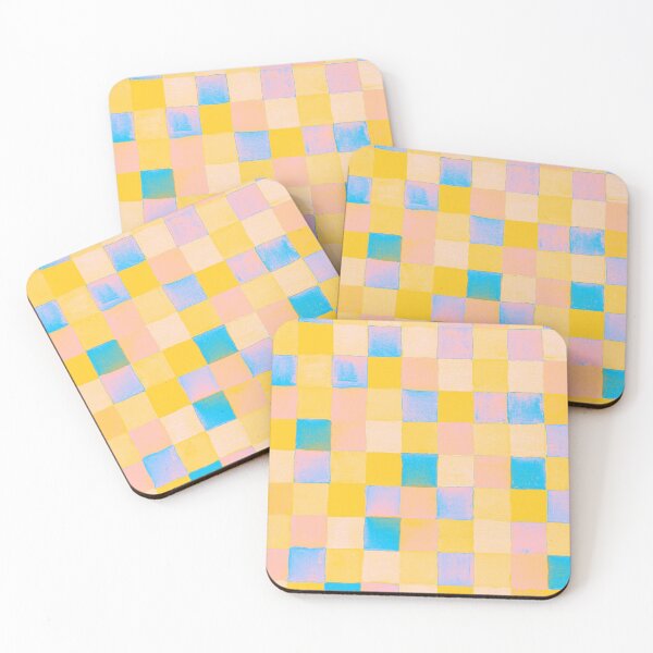 Item preview, Abstract happy summer colours square pattern pastels checkered designed and sold by Marilena Strambu.