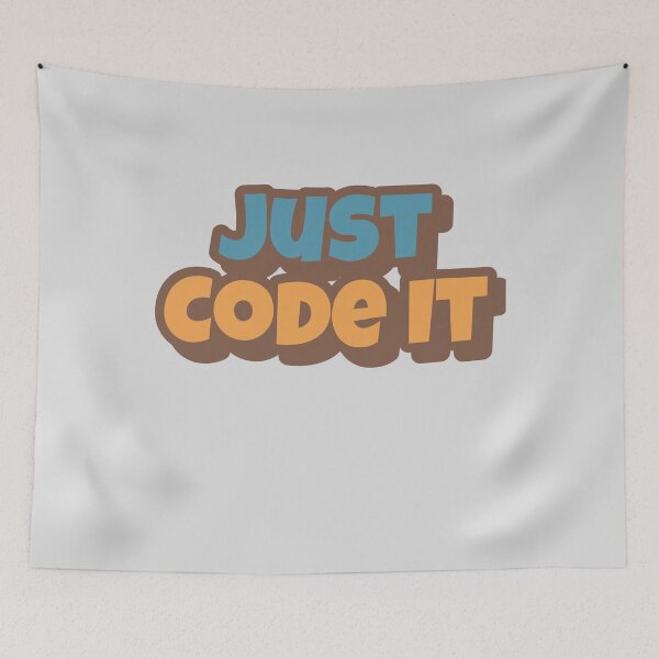 Item preview,     Just Code It Big Playfull Font Design with Orange and Brown designed and sold by Sebastian Zook.