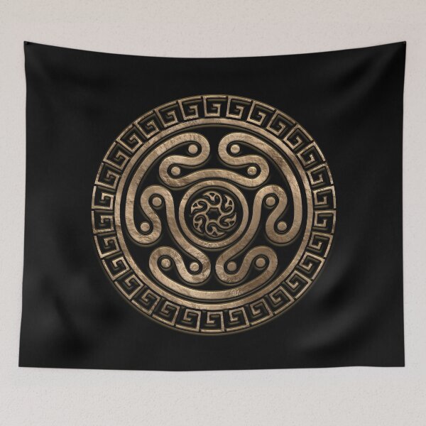 Item preview, Hecate Wheel Black and Gold designed and sold by k9printart.