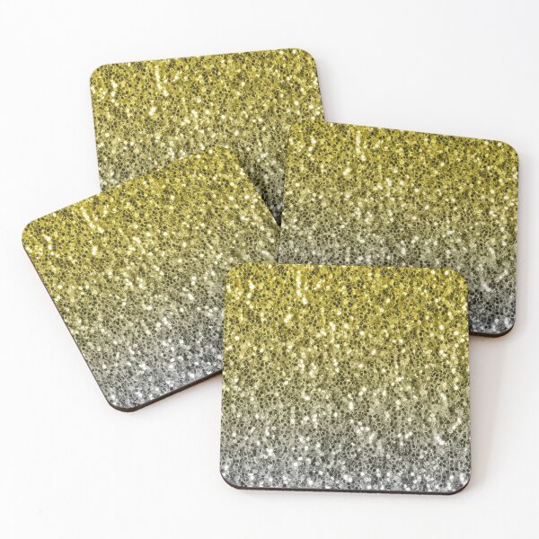 Artikelvorschau, Dunkelgraues Silber-Gelbgold mit künstlichen Glitzern, glänzendem Bling-Ombre (Foto von Glitzer – nicht reflektierend) entworfen und verkauft von PLdesign.