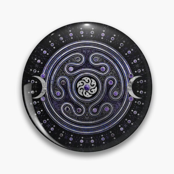 Item preview, Hecate Wheel Ornament with Amethyst and Silver designed and sold by k9printart.