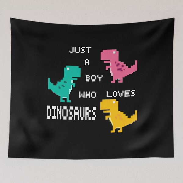 Item preview, just a boy who loves dinosaurs neon designed and sold by creaturespie.