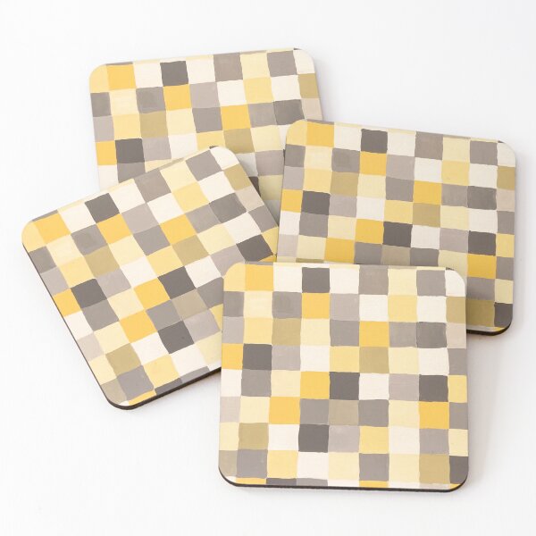 Item preview, Abstract colourful square pattern checkered design earth colours designed and sold by Marilena Strambu.