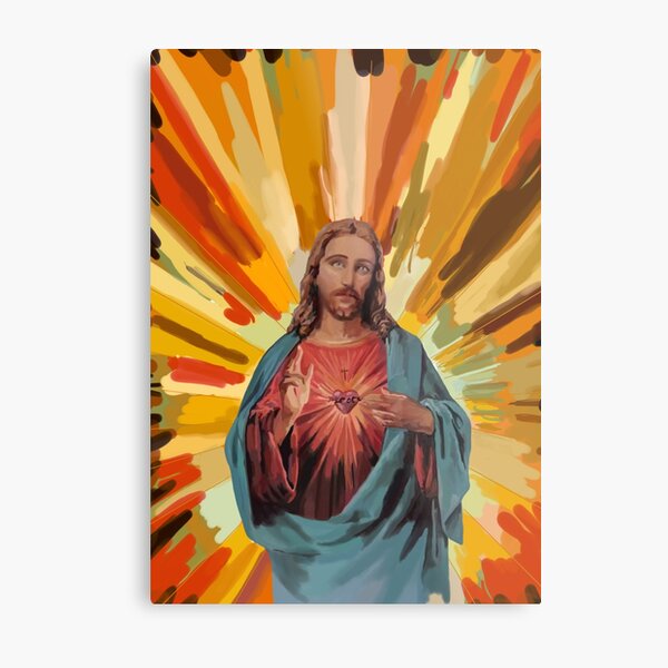 The Sacred Heart - Jesus Metal Print