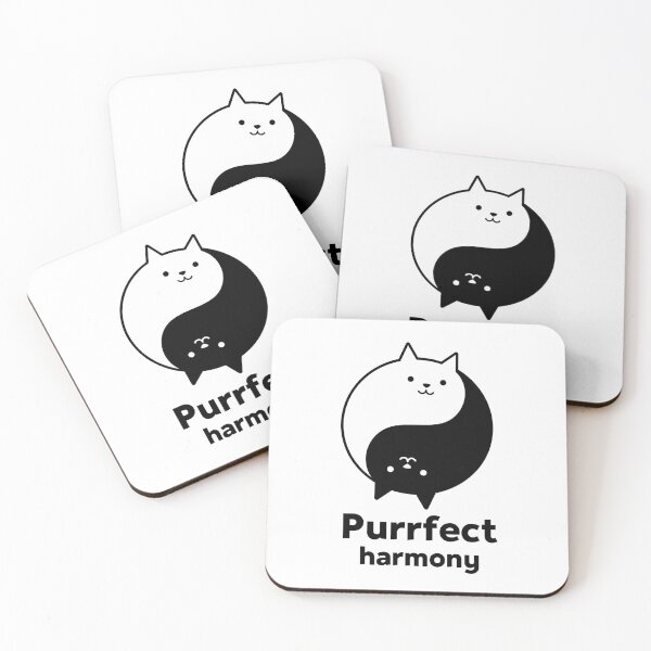 Item preview, Purrrfect Harmony Cute Cat Yin Yang designed and sold by WPahat.