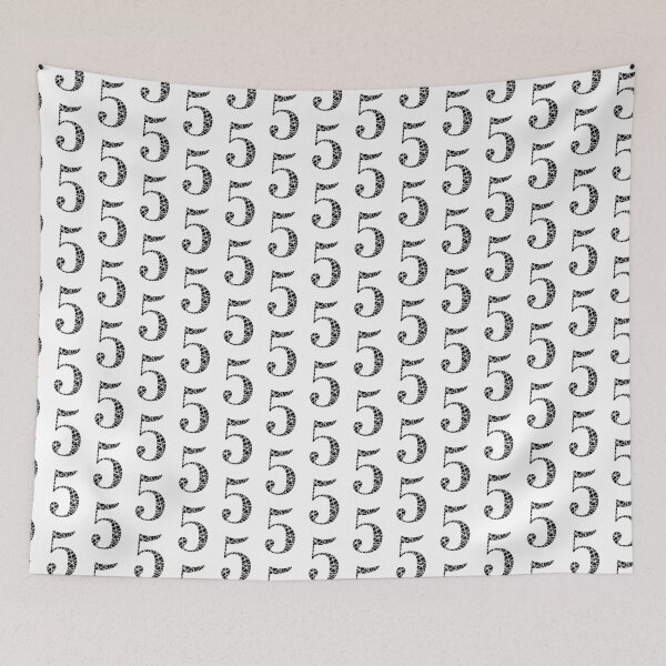 Item preview, Lucky Number 5 Five Typography  designed and sold by kerimeart.