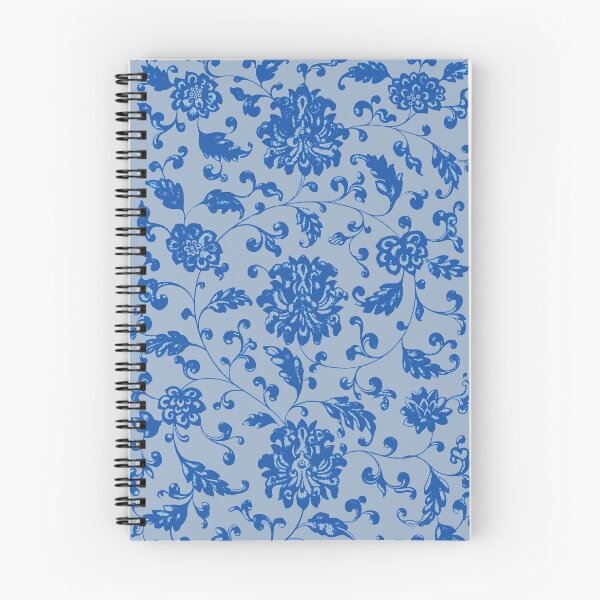 Item preview, Blue Symmetrical Floral Pattern designed and sold by minimalcinema.