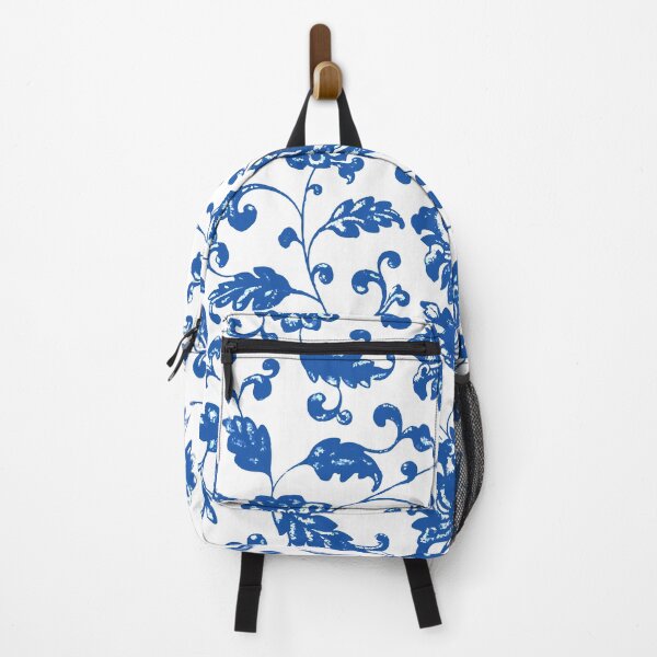 Item preview, Blue Symmetrical Floral Pattern designed and sold by minimalcinema.