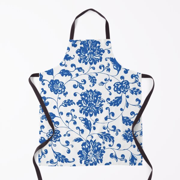 Item preview, Blue Symmetrical Floral Pattern designed and sold by minimalcinema.