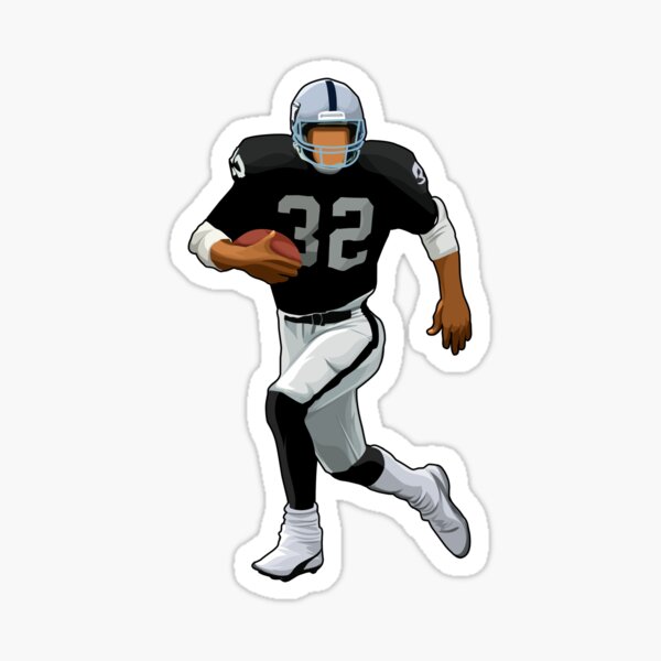 Marcus Allen #32 Rush The Ball Sticker for Sale by BoyRicky